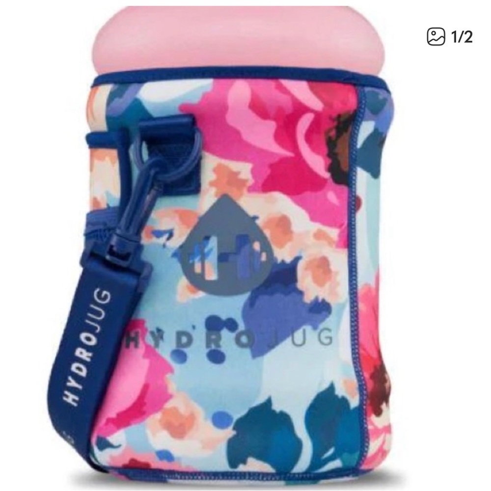 Floral HydroJug Sleeve - Pink and Blue